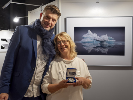 Alexander Gohlke mit Medaillengewinnerin Sibylle Bader